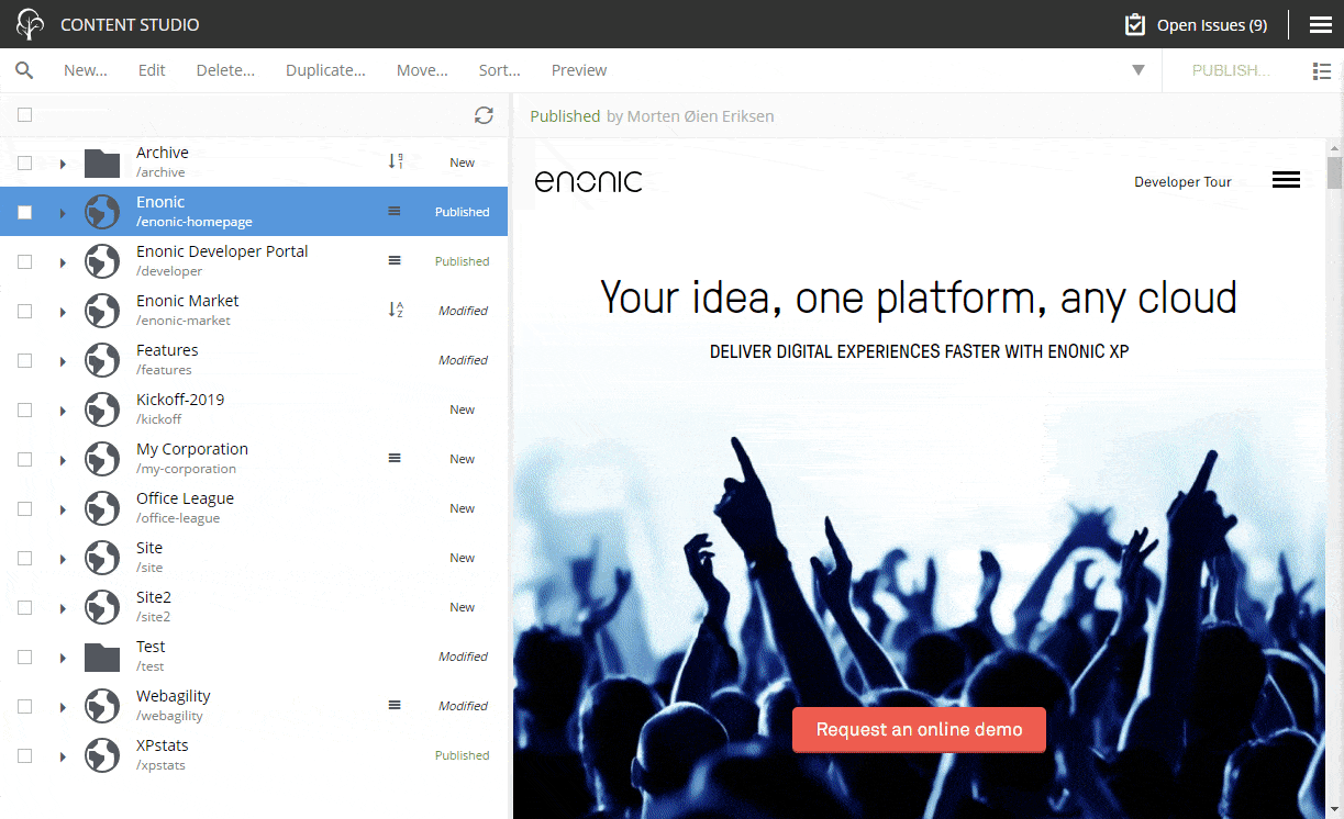 Enonic publishing blog post