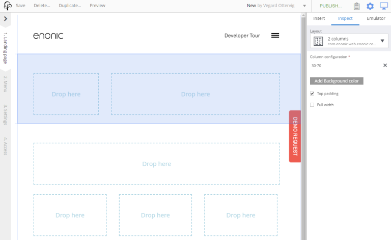 Layouts in Enonic