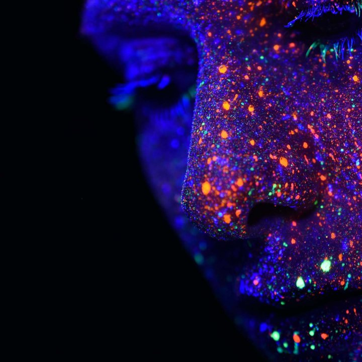 Headless CMS Face Paint Blacklight