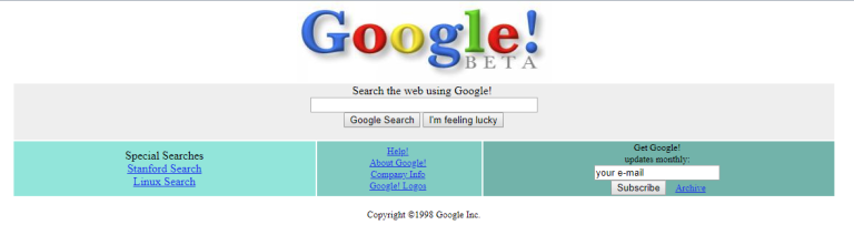 Google in 1998.