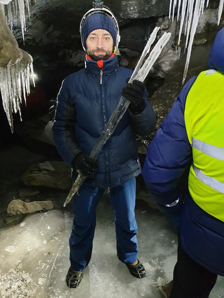 Svalbard Glacier Cave Alan