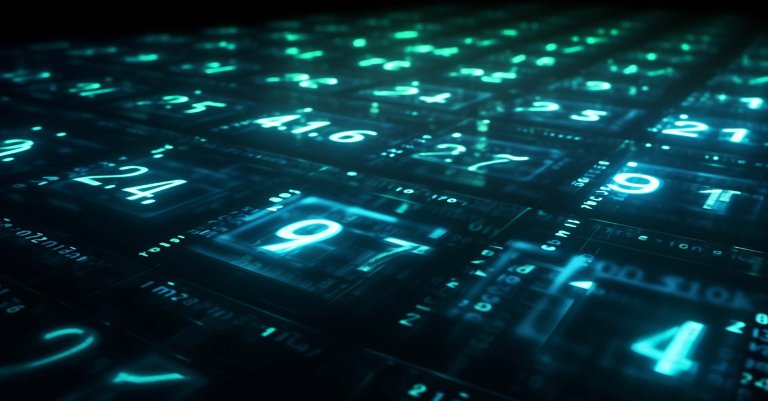 Digital Numbers Key Metrics Statistics